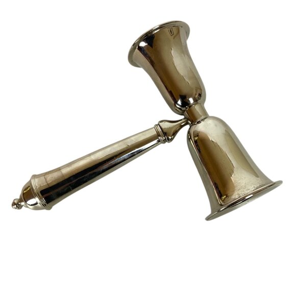 Silver Plated Double Sided Jigger Bar Tool For Cocktails & Mixology - Picture 2 of 4